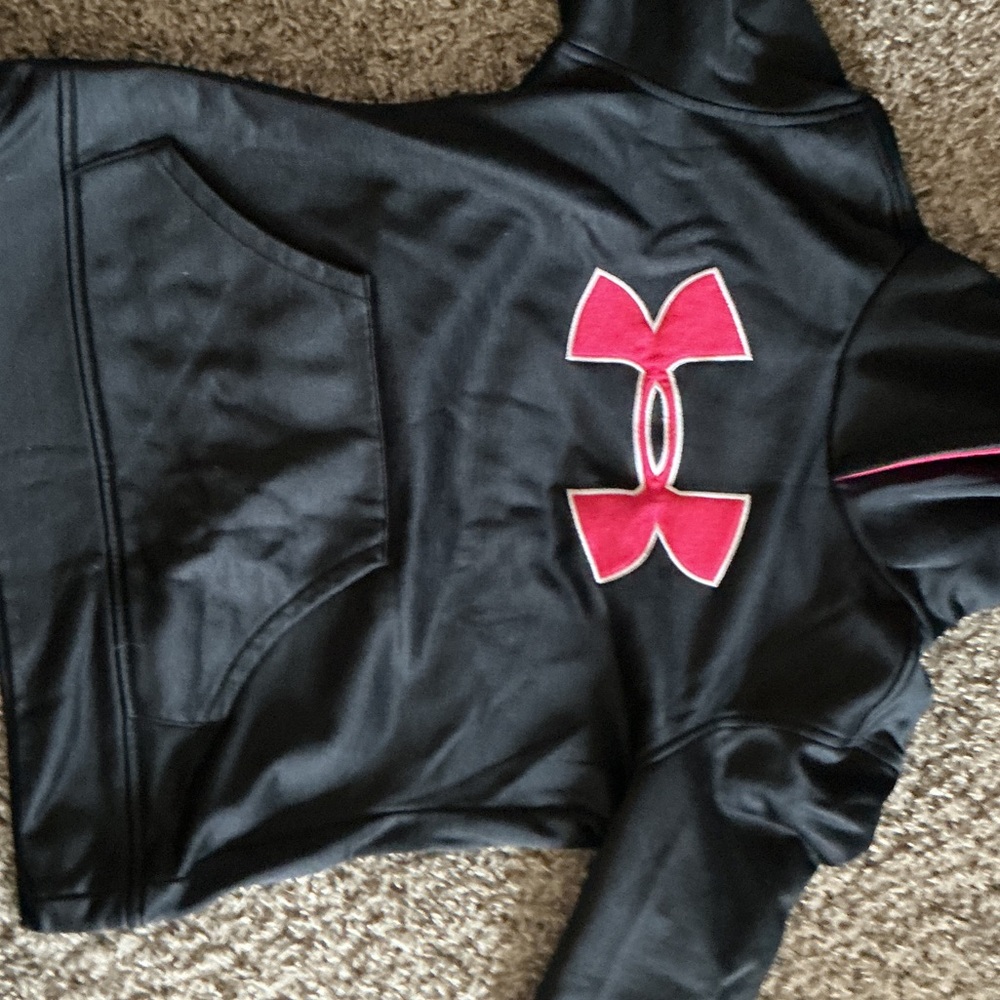 Under Armour Black Sweatshirt with Red Emblem